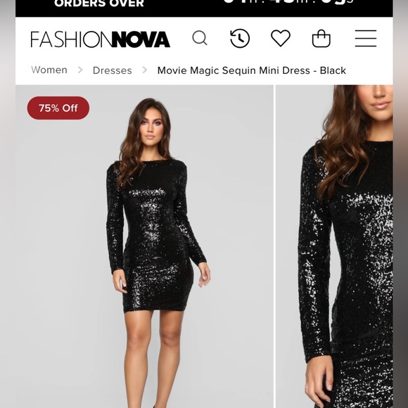 Fashion nova sparkly mini dress. Never worn w tags! - Picture 1 of 7